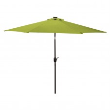 Deluxe Solar Powered LED Lighted Patio Umbrella - 9' - By Trademark Innovations (Red)   565579784